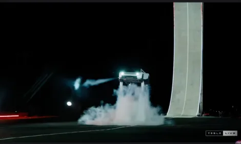 Tesla's new Roadster car can thrust itself in the air